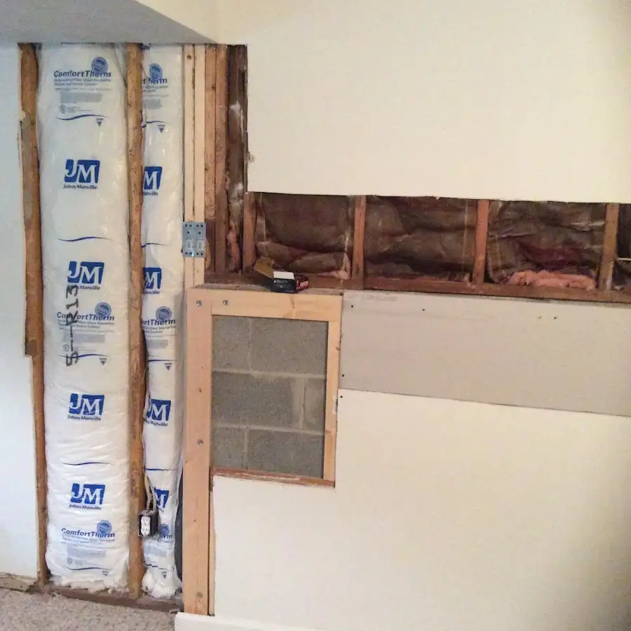Wall insulation replacement during Contents Cleaning & Restoration in Suffolk